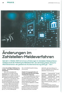 Änderungen im Zahlstellen-Meldeverfahren ab 01.01.2021, Teil II